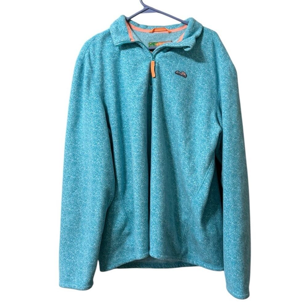 Cubbies Weekend‎ Men Size XL 1/4 Zip Sweatshirt Polyester Preppy Modern Colorful
